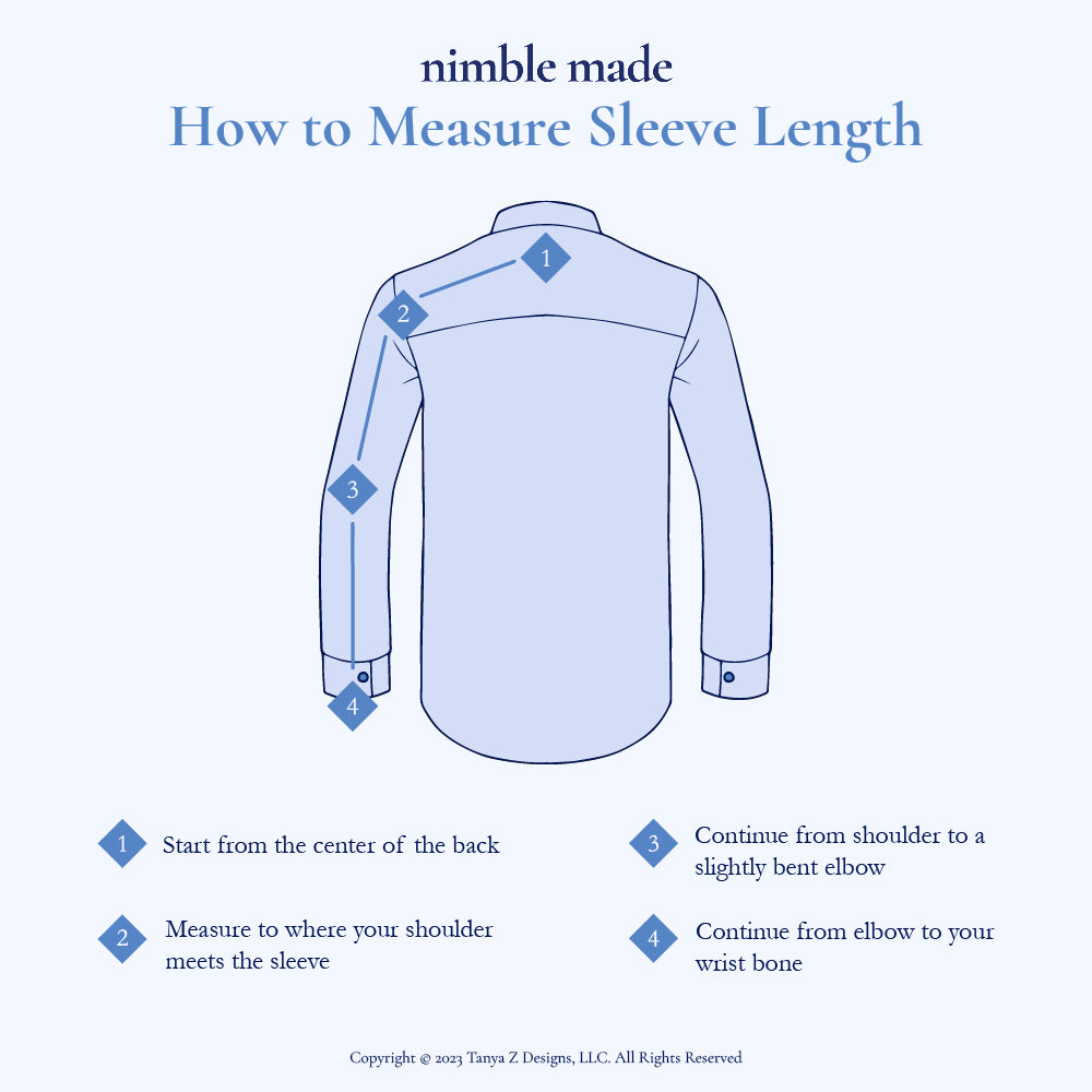 how to measure sleeve length for dress shirt